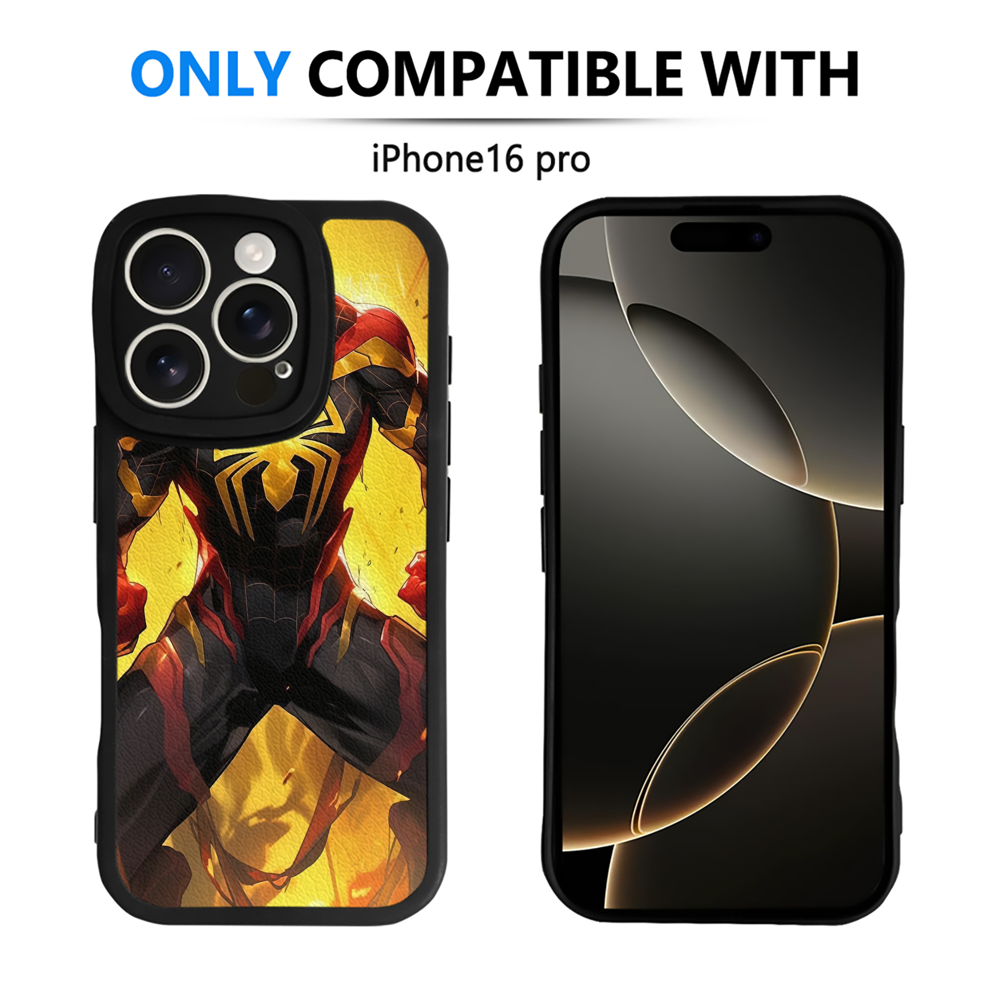 Spider Man スパイダーマン 【iPhone 16シリーズ対応】シリコンスマホケース（レザー調） 材質：シリコン